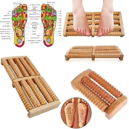 Wooden Acupressure Foot Massager Roller