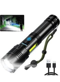 Metal COB Flashlight Torch | Mini Rechargeable LED Work Light & Waterproof Emergency Penlight